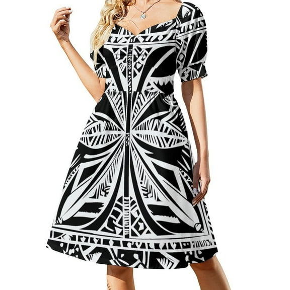 Bohemian Pattern Women's Summer Short Sleeve Casual Dresses Floral Party Dress