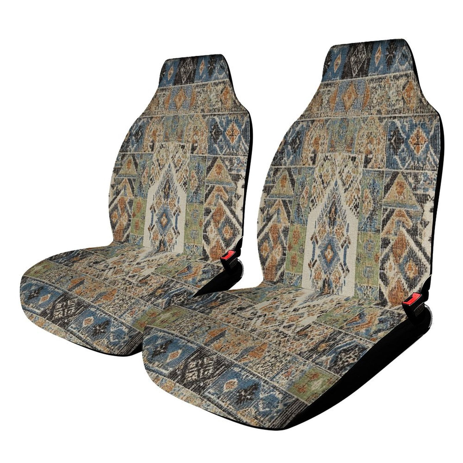 Car Rug Suit Bohemian Patterned Area Rug Car Seat Covers Front Seats Universal Fit ...