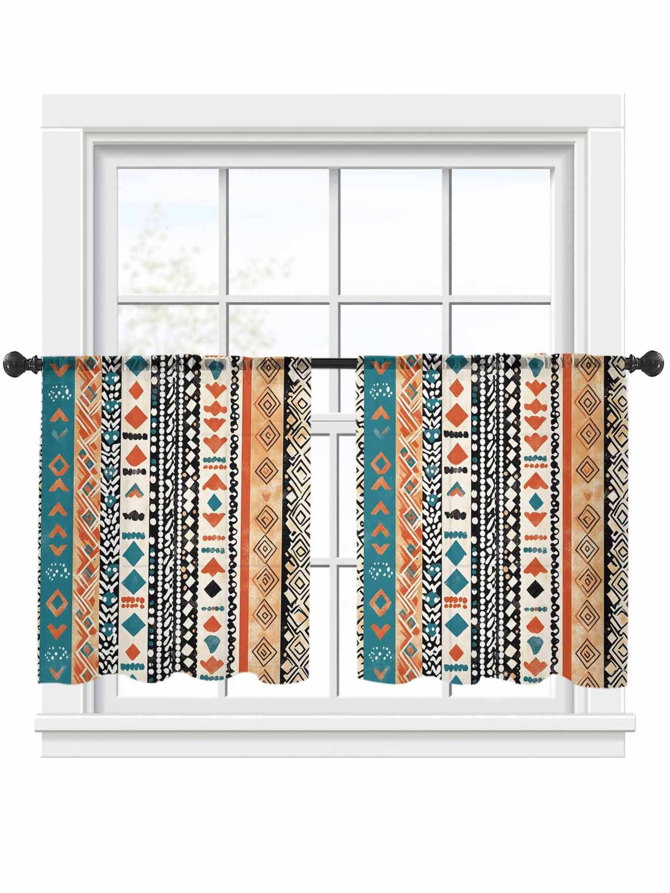 Bohemian Patterns Sheer Curtains for Living Room Bedroom, Coloed ...