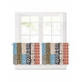 thumbnail image 1 of Bohemian Patterns Short Blackout Curtains 36 Inch Long Colored Seamless Stitching Rod Pocket Kitchen Curtains, 2 Panels Thermal Insulated Room Darkening Drapes for Bedroom, 42"W x 36"L, 1 of 5