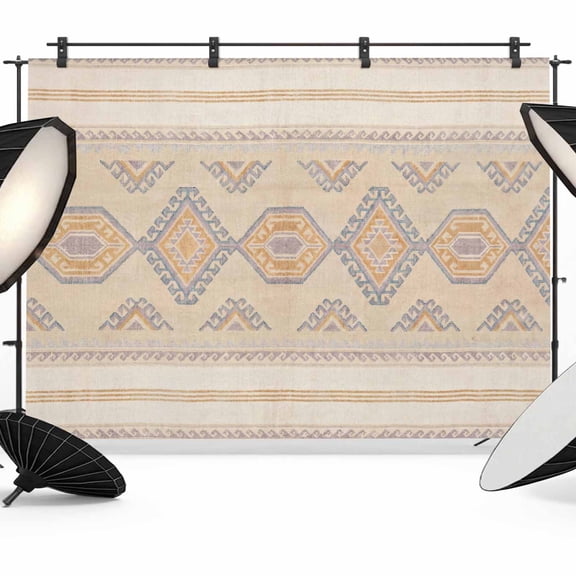 Bohemian Photography Backdrop 7x5FT, Traditional Ethic Pattern Colorful Stripes Geometric Photo Backdrops, Background for Photography Studio Photo Studio Background, Back Drop for Photoshoot