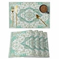 thumbnail image 1 of Bohemian Placemats Set of 1, Vintage Distressed Light Green Ethnic Geometric Floral Non-Slip Place Mats Washable Table Mats for Kitchen Dining Table Decorations Indoor/Outdoor, 1 of 9