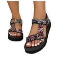 thumbnail image 1 of Bohemian Platform Athletic Sandals for Women 2025 Ethnic Beach Summer Outdoor Sports Footbed Walking Sandals, 1 of 6