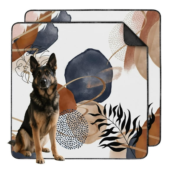 Bohemian Print House Training Mat Washable, 48x48 Inch Reusable Pet Pad with Slip-Resistant Backing, Absorbent Dog Potty Pad for Crate Interiors and Tile Floors
