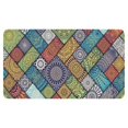 thumbnail image 1 of Bohemian Retro Color Diamond Pattern (1) Door Mat Welcome Door Mat for Front Door, Home Entrance, Yard, Floor, Patio, Non Slip Spring Summer Welcome Mat Indoor Outdoor Doormat 30"*17", 1 of 6