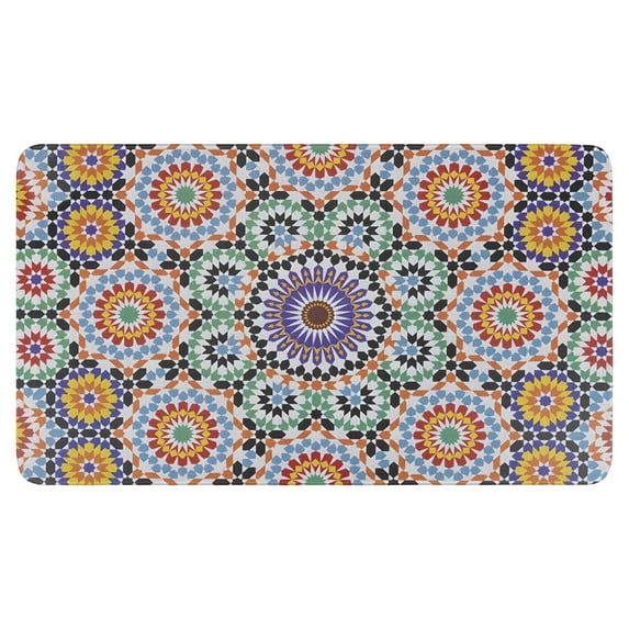 Bohemian Retro Color Diamond Pattern (4) Door Mat Welcome Door Mat for Front Door, Home Entrance, Yard, Floor, Patio, Non Slip Spring Summer Welcome Mat Indoor Outdoor Doormat 30"*17"