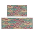 thumbnail image 1 of Bohemian Retro Color Diamond Pattern Kitchen Rugs and Mats Sets Of 2, Funny Kitchen Decoration Rubber Backing Non-Slip Absorbent Mats for Sink Waterproof Runner Rug for Laundry Room 17x30+17x48inch, 1 of 7