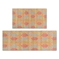 thumbnail image 1 of Bohemian Retro Color Diamond Pattern Kitchen Rugs and Mats Sets Of 2, Funny Kitchen Decoration Rubber Backing Non-Slip Absorbent Mats for Sink Waterproof Runner Rug for Laundry Room 17x30+17x48inch, 1 of 7