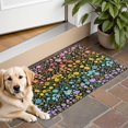 thumbnail image 1 of Bohemian Retro Floral Non-Slip Entryway Door Mat,Boho Indoor Decor Durable Low Plush Door Mat,Washable Welcome Rug for Patio Hallway Home Decor 16x24 Inches, 1 of 7