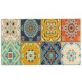 thumbnail image 1 of Bohemian Retro Floral Non-Slip Entryway Door Mat,Boho Indoor Decor Durable Low Plush Door Mat,Washable Welcome Rug for Patio Hallway Home Decor 17x30 Inches, 1 of 7