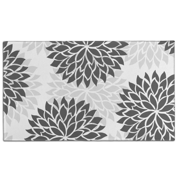 Bohemian Retro Floral Non-Slip Entryway Door Mat,Boho Indoor Decor Durable Low Plush Door Mat,Washable Welcome Rug for Patio Hallway Home Decor 17x30 Inches