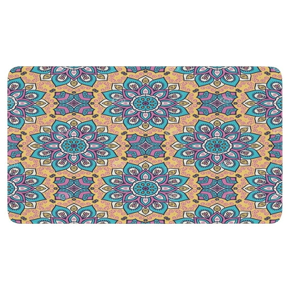 Bohemian Retro Geometric Design (2) Door Mat Welcome Door Mat for Front Door, Home Entrance, Yard, Floor, Patio, Non Slip Spring Summer Welcome Mat Indoor Outdoor Doormat 30"*17"
