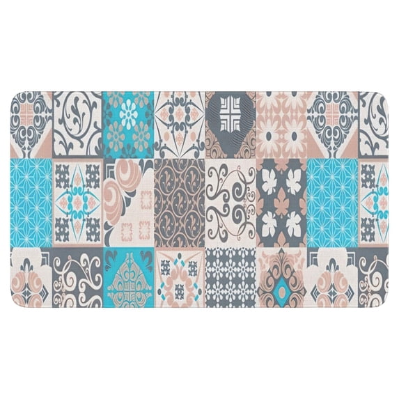 Bohemian Retro Geometric Design (3) Door Mat Welcome Door Mat for Front Door, Home Entrance, Yard, Floor, Patio, Non Slip Spring Summer Welcome Mat Indoor Outdoor Doormat 30"*17"