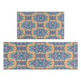 thumbnail image 1 of Bohemian Retro Geometric Design Kitchen Rugs and Mats Sets Of 2,Kitchen Decoration Rugs,Rubber Backing Non-Slip Floor Mat for Sink Washable Waterproof Laundry Room Runner Rugs, 1 of 7