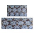 thumbnail image 1 of Bohemian Retro Geometric Patterns Kitchen Rugs and Mats Sets Of 2,Kitchen Decoration Rugs,Rubber Backing Non-Slip Floor Mat for Sink Washable Waterproof Laundry Room Runner Rugs, 1 of 7