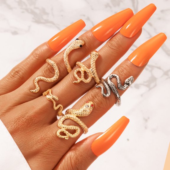 Bohemian Retro Geometric Ring Set: Trendy Unisex Alloy Rings with Ethnic, Metal, and Geometric Elements for a Fashionable Look