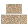 thumbnail image 1 of Bohemian Retro Purple Diamond Pattern Kitchen Rugs and Mats Sets Of 2,Kitchen Decoration Rugs,Rubber Backing Non-Slip Floor Mat for Sink Washable Waterproof Laundry Room Runner Rugs, 1 of 7