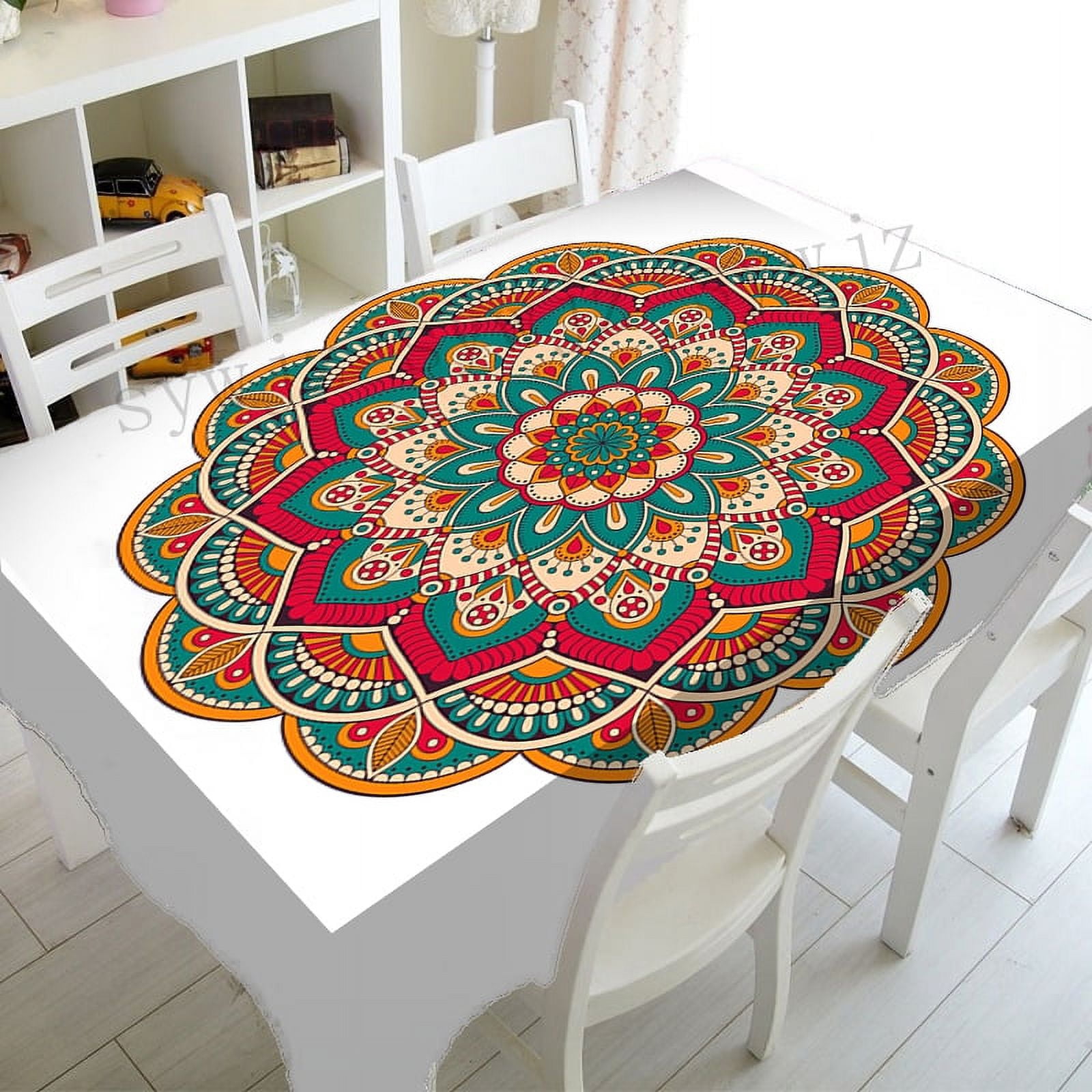 Bohemian Retro rative Holiday Party Anti-stain Coffee Table Cloth ...
