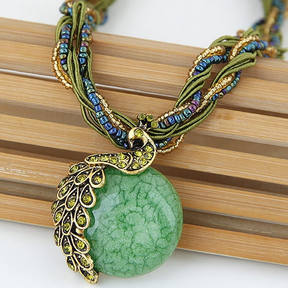Bohemian Rhinestone Necklace Pendant Statement Jewelry Accessories Womens Necklaces Pendants