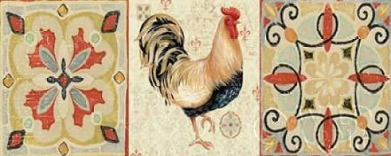 Bohemian Rooster Panel II Canvas Art - Daphne Brissonnet (10 x 20)