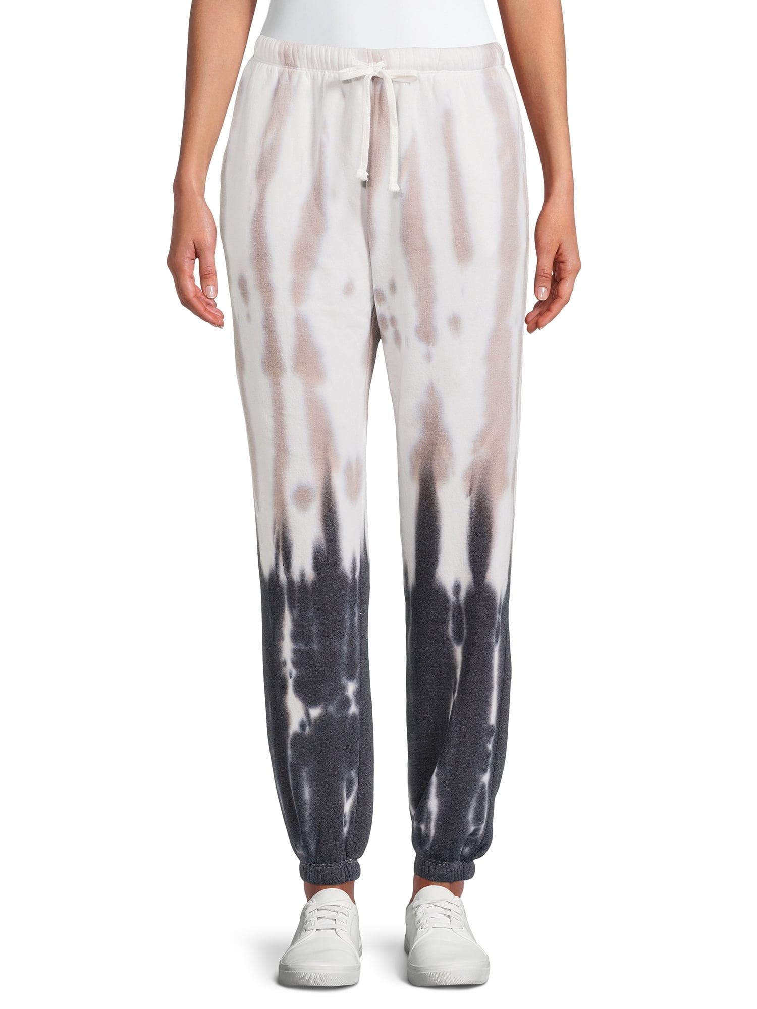 Bohemian Rose Women's Vertical Tie Dye Fleece Pants