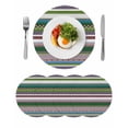 thumbnail image 1 of Bohemian Round 13 Inch Placemats Set of 4, Boho Modern Abstract Minimalist Paisley Green HeatResistant Non Slip Place Mats for Dining Table, Wipeable Braided Kitchen Table Mats for Housewarming, 1 of 9
