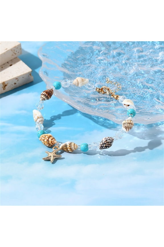 Bohemian Sea Star Conch Beaded Hair Clip Summer Beach Resort Hair Accessory With Natural Materials Coastal Hair Jewelry