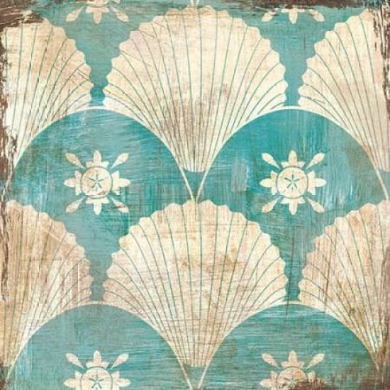 Bohemian Sea Tiles I Canvas Art - Cleonique Hilsaca (24 x 24)