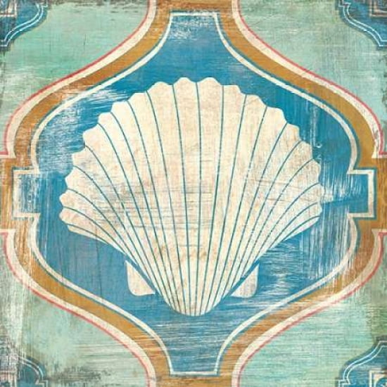 Bohemian Sea Tiles II Canvas Art - Cleonique Hilsaca (24 x 24)