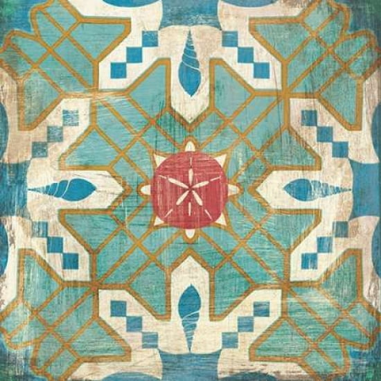 Bohemian Sea Tiles III Canvas Art - Cleonique Hilsaca (24 x 24)