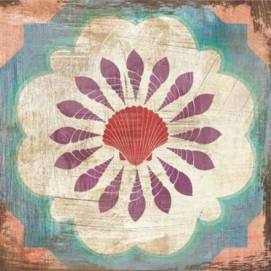Bohemian Sea Tiles VI Canvas Art - Cleonique Hilsaca (24 x 24)