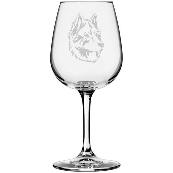 Bohemian Shepherd Chodenhund Dog Themed Etched 12.75oz Libbey Wine Glass
