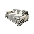thumbnail image 1 of Bohemian Sofa Cover for 3 Seater Sectional, L Shaped Couch Slipcover Non-Slip Pet Friendly Soft Chenille Furniture Protector Washable Geometric Black White 51x94 Inch, 1 of 7