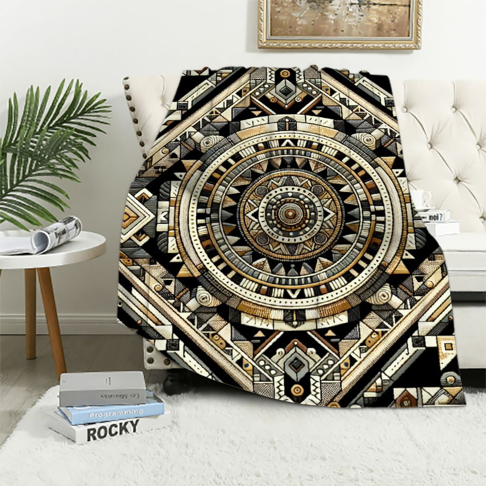 Bohemian Sofa Throw Blankets Ethnic Woven Farmhouse Boho Throw Blanket