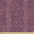 thumbnail image 1 of Bohemian Sofa Upholstery Fabric by the Yard, Ethnic Middle Eastern Swirly Floral Bouquets Motifs Baroque Influences, Decorative Fabric for DIY and Home Accents, Mauve Taupe Eggplant by Ambesonne, 1 of 5