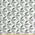 thumbnail image 1 of Bohemian Sofa Upholstery Fabric by the Yard, Outline Pattern with Monochromatic Ornamental Feathers, Decorative Fabric for DIY and Home Accents, Charcoal Grey White by Ambesonne, 1 of 4