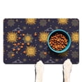 thumbnail image 1 of Bohemian Starry Night Dog Food Mat - Ethereal Moon and Sun Pet Food Mat with Non-Slip Base, Absorbent and Eco-Friendly Mat for Messy Eaters, 1 of 7