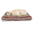 thumbnail image 1 of Bohemian Stripe Pet Bed, Dots and Drops on Vivid Vertical Lines Fiesta Tribal Boho Art Print, Chew Resistant Pad for Dogs and Cats Cushion with Removable Cover, 24" x 39", Multicolor, by Ambesonne, 1 of 4