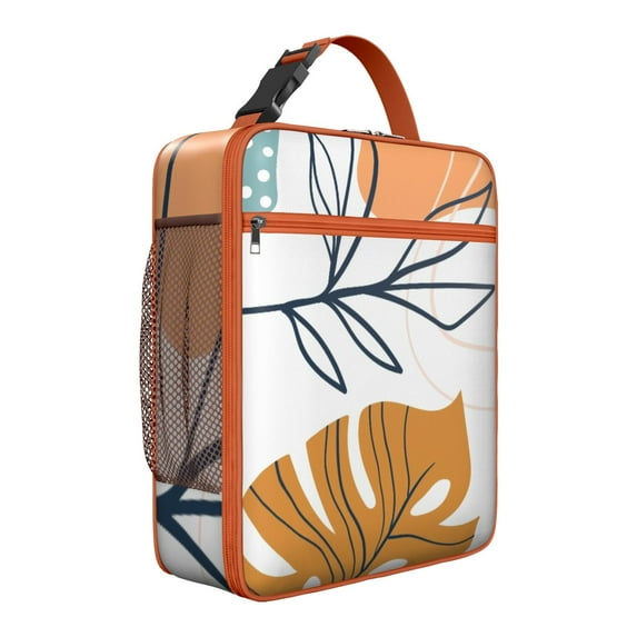 Bohemian Striped Insulated Bag, Thermal Meal Tote with Double Zipper Closure, Spacious and Lightweight Design