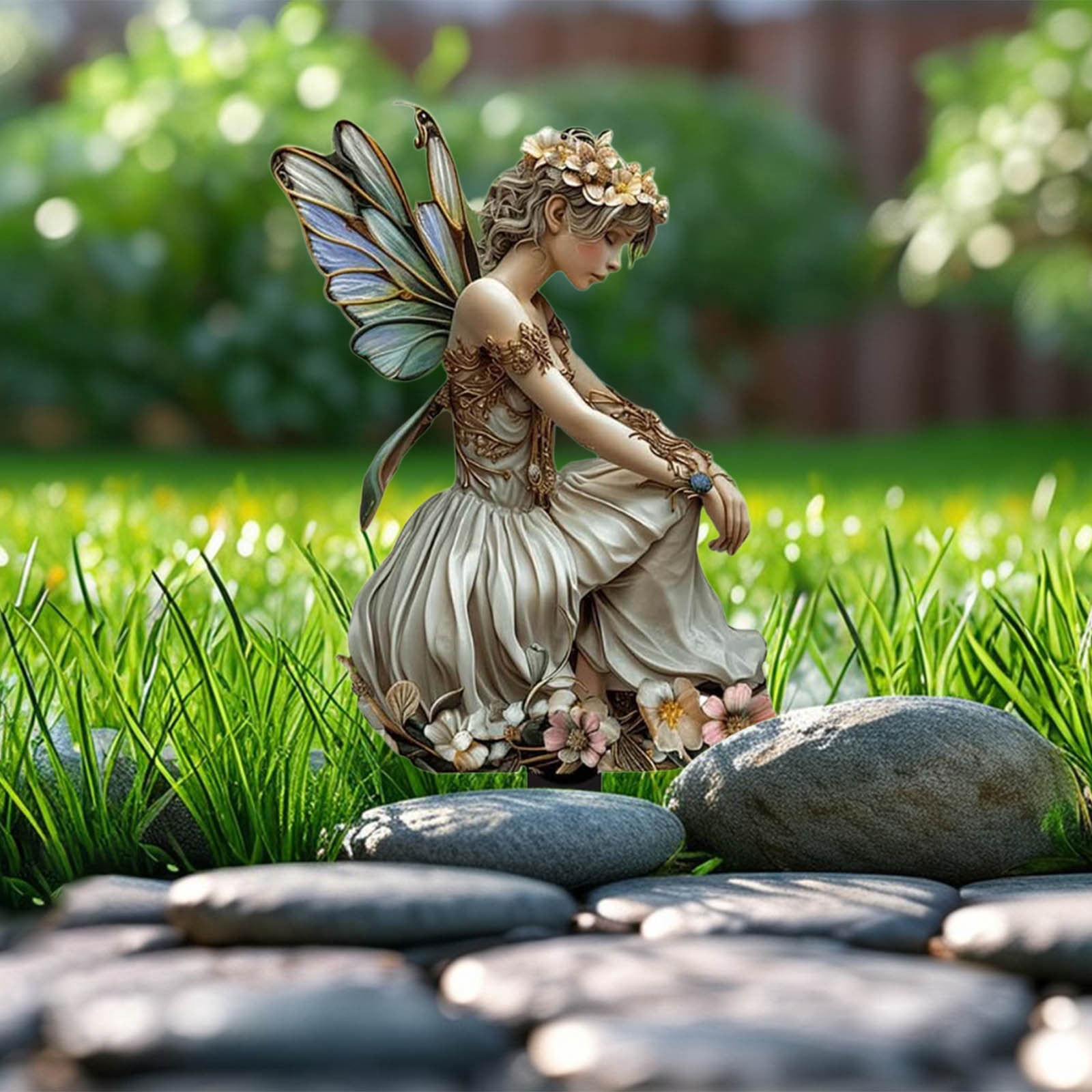 Cohasset Molten Sculpture – Handcrafted Teak Wood Base With Recycled Glass | Approx. 8" Wide, Unique Art Piece For Succulents, Candles Or Decor 4 thumbnail image