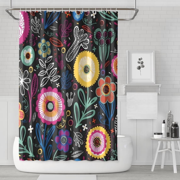 Bohemian Style Boho Chic Shower Curtain, Vintage Fashion Tribal Patterns Rustic Home Decor Waterproof 72x72 Inch Quick Dry