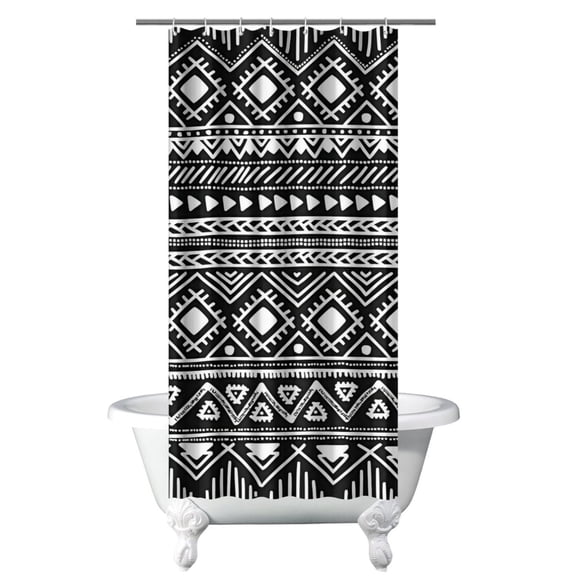 Bohemian Style Boho Shower Curtain, Chic Vintage Fashion Rustic Home Decor