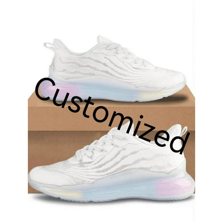 Bohemian Style Cute Giraffe Design Air Cushion Shoes Mesh Breathable Outdoor Sport Sneakers Ainbow Gradient Color Thick Sneakers Walmart