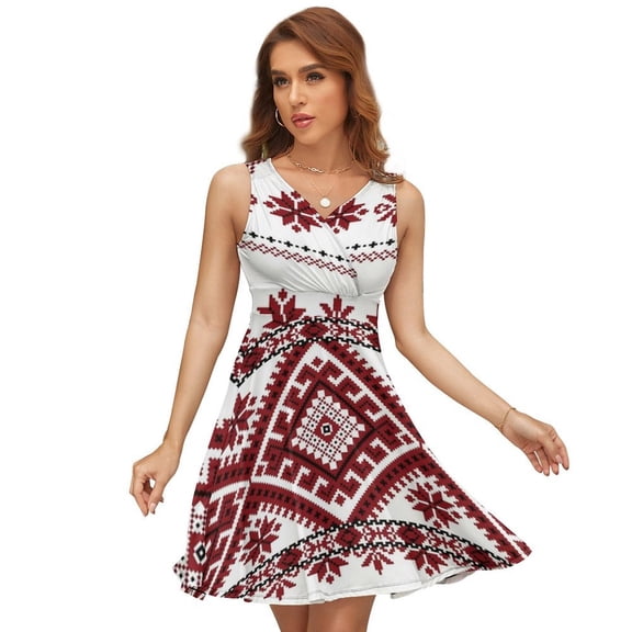 Bohemian Style Embroidery Sundress Sleeveless Dress Summer Women Clothes Dress for Women Dresses