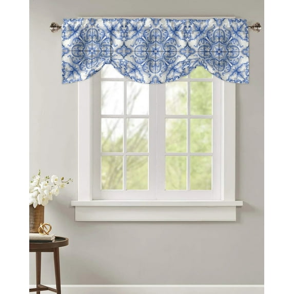 Bohemian Style Ethnic Retro Small Curtain Rod Pocket Short Curtains Home Decor Partition Cabinet Door Window Curtains