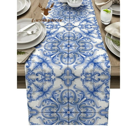 Bohemian Style Ethnic Retro Table Runner Home Wedding Table Flag Mat Table Centerpieces Decoration Party Dining Long Tablecloth