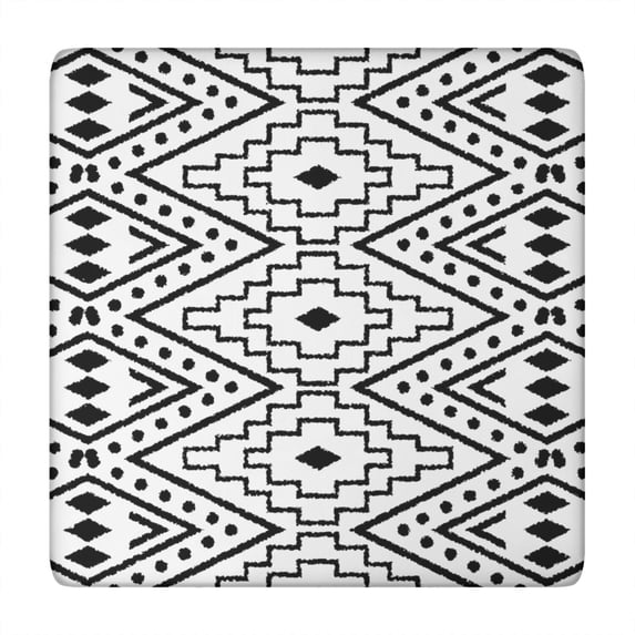 Bohemian Style Floral Print Square Table Cover 34x34 Inch with Elastic Edge for Snug Fit on Indoor Outdoor Patio Dining Tables