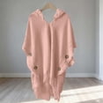 thumbnail image 1 of Bohemian Style Hooded Solid Color Cape Shawl Autumn And Winter Tassel, 1 of 3