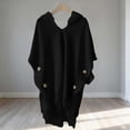 thumbnail image 1 of Bohemian Style Hooded Solid Color Cape Shawl Autumn And Winter Tassel, 1 of 3