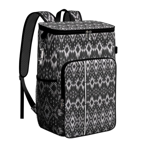 Bohemian Style Insulated Cooler Backpack - 20L Soft Cooler Bag, Boho Chic Design for Outdoor